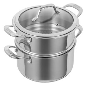 ست قابلمه استیل دو طبقه بخارپز 18 سانت